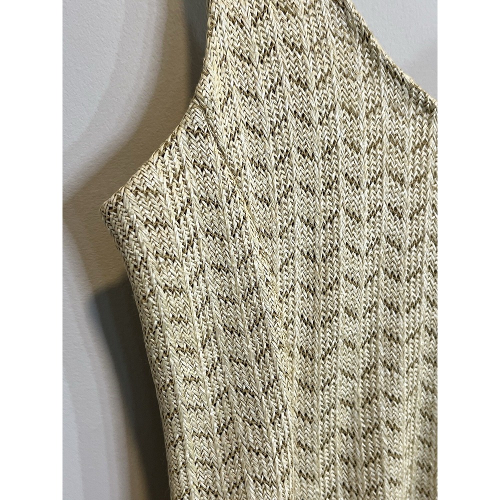 3.1 Phillip Lim Dress Women 6 Crochet Knit Fringe Straw Tan Natural Lyst Coastal - Picture 7 of 16